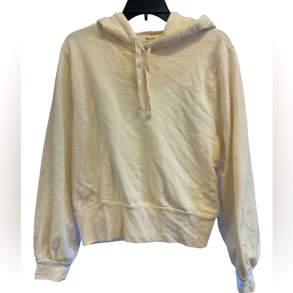 MADEWELL cream hooded sweatshirt. Size XL.